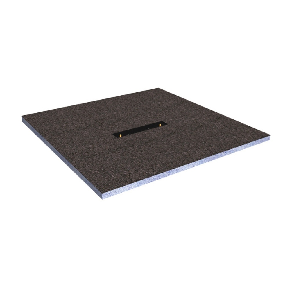 Product cut out image of the Abacus Elements Linear 900mm x 900mm Wetroom Former Kit with 300mm Centre Drain